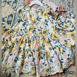 Catherine Malandrino Sunflower and Floral Kids Dress